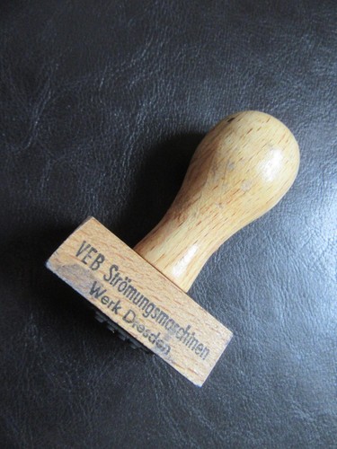 Alter ddr holzstempel veb - alter,